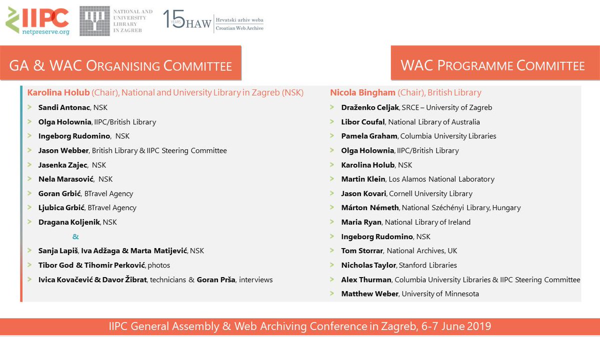 IIPC 2019 Organising & Programme Committees