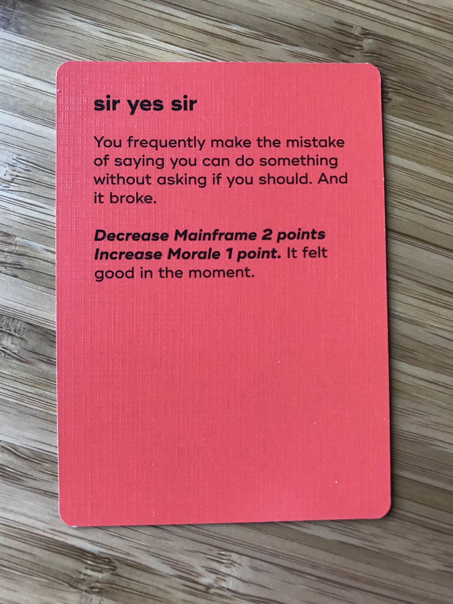 It feels good! Until it doesn’t. 
.
.
.
#itdisasterrecovery #panicmode #panicmodegame #bcp #disasterrecovery #itdisaster #technologyfail #cardgames #teambuilding #teambuildinggames #bgg #webdeveloper #technology #officepolitics #officelife #geeky
