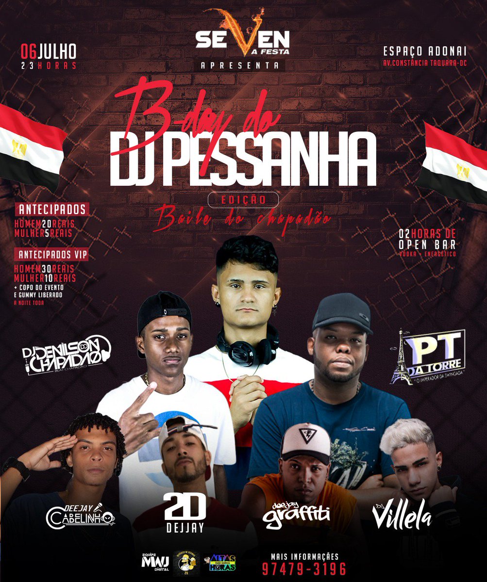 sevenafesta's tweet photo. 🔥💥🇪🇬🇫🇷INGRESSOS JÁ A VENDA EM🇫🇷 🇪🇬🔥💥
PISTA
MASCULINO 20R$
FEMININO 05R$
AREA VIP
MASCULINO 30R$
FEMININO 10 R$
#VEMPRASEVEN #VEMPRASEVEN https://t.co/PGoCAlCN0f