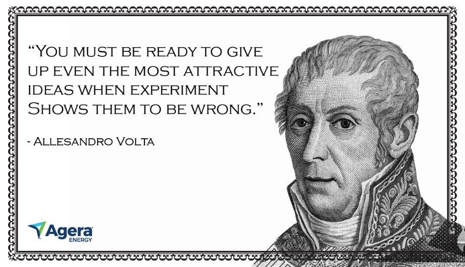 #MotivationMonday is brought to you by the inventor of the electric battery and discoverer of methane, Alessandro Volta #AgeraEnergy
