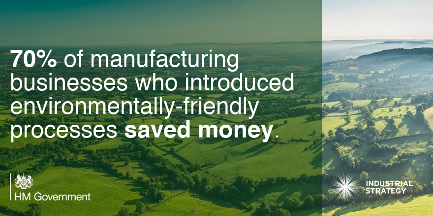 SciTechgovuk's tweet photo. #Sustainability makes good business sense, according to the latest @MakeUK_ figures👇

https://t.co/jyQ5T3bmfW

Businesses can pledge even more #CleanGrowth actions during this year’s #GreenGB week on 4 November! 🌍🌱👩‍💻 https://t.co/OQxWztbCGy