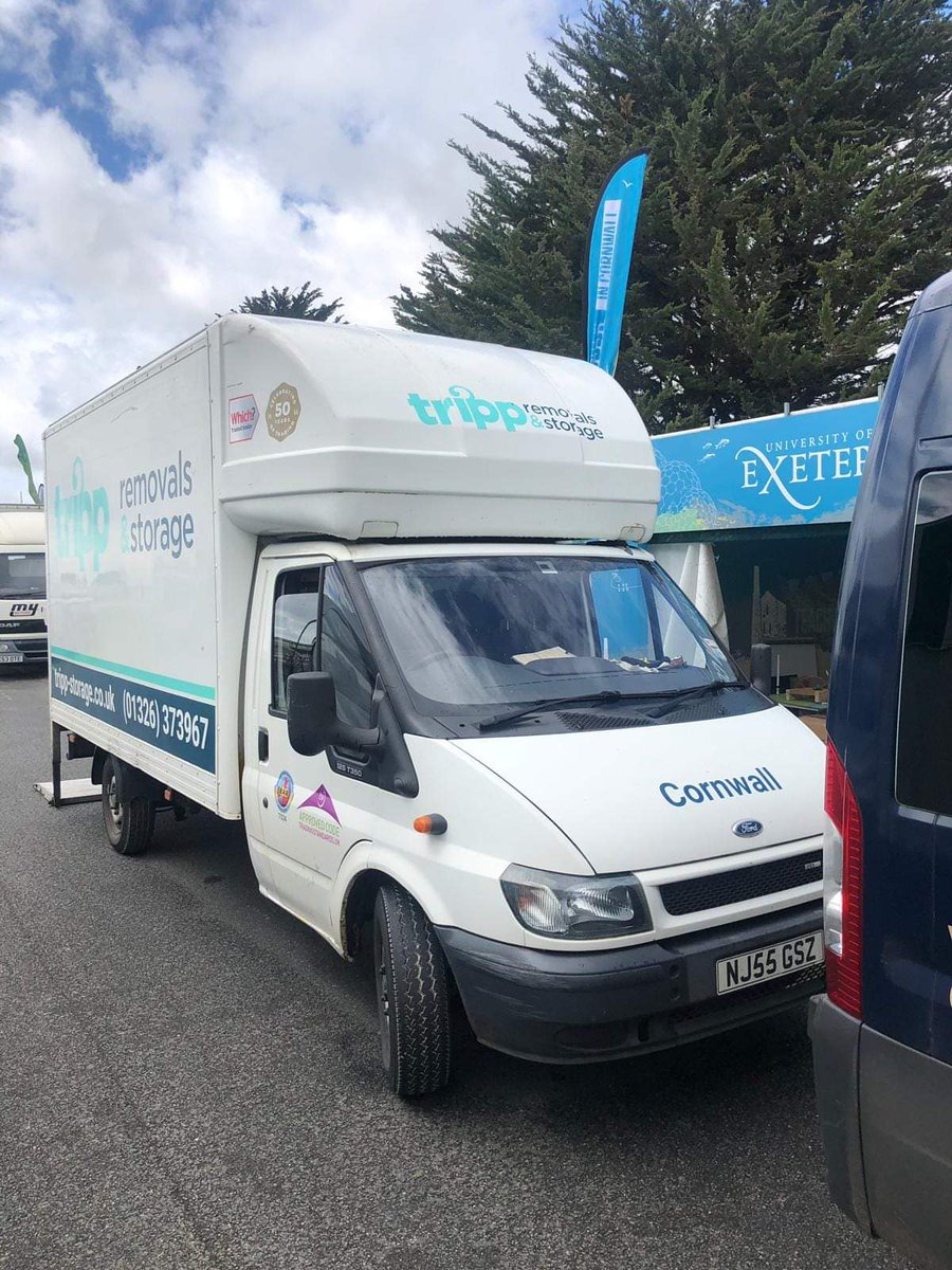 Not the average house move! Helping Exeter University take exhibition items from Penryn campus to the Royal Cornwall Showground.