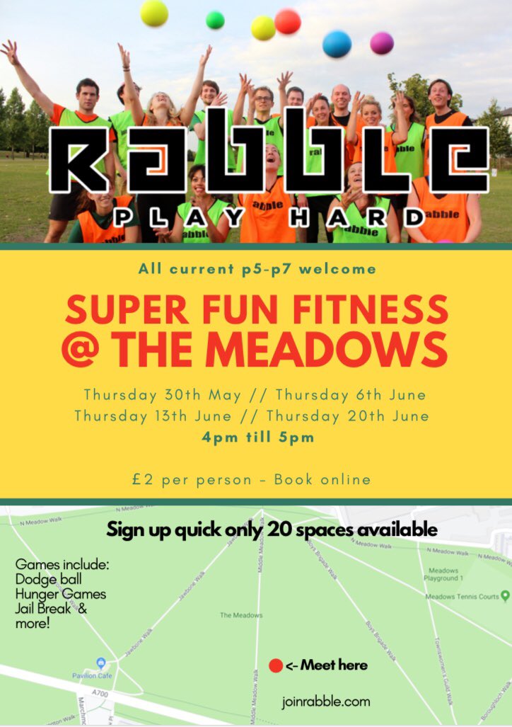 miss_roper's tweet photo. Only 3 days left to sign up for this weeks rabble session for p5-p7 kids 
4pm @the meadows 
First one FREE https://t.co/yzhsNBnFRf