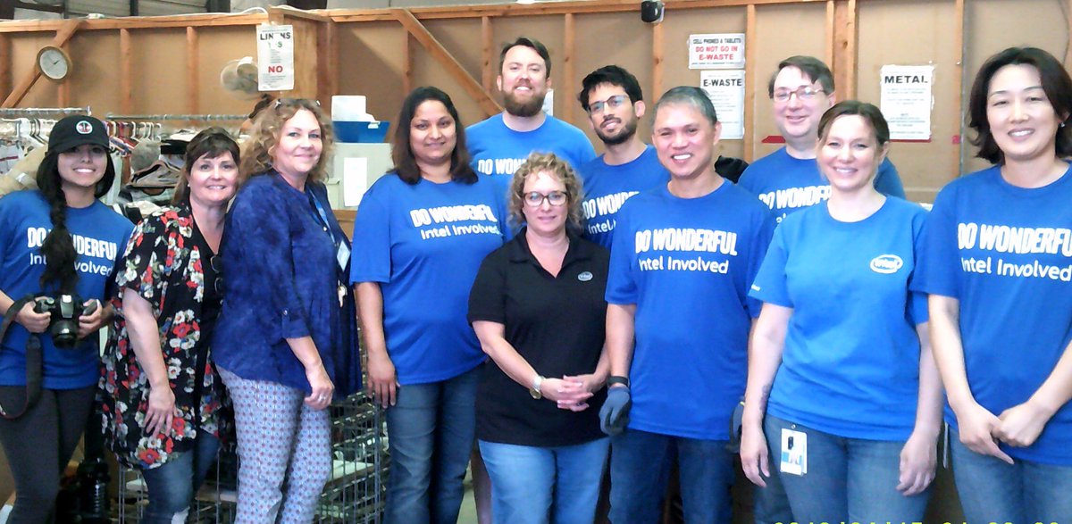 "Never doubt that a small group of thoughtful, committed citizens can change the world; indeed, it's the only thing that ever has."
-Margaret Mead
Thank you Intel for sharing your time and support with our Folsom store!