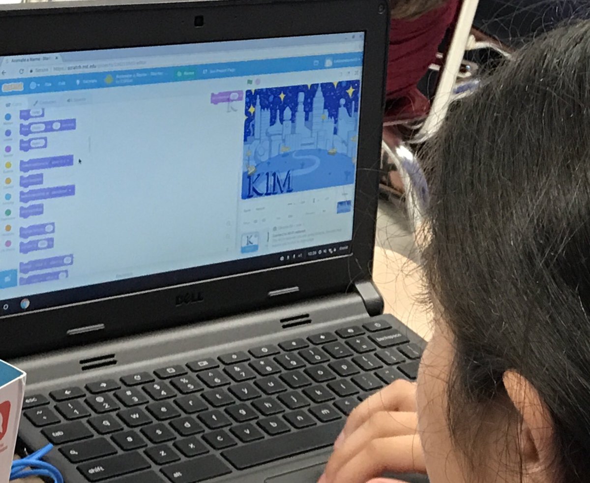 GiannaColson's tweet image. Donna ISD 5th, 6th &amp;amp; 7th grade girls animating their names using Google CS First &amp;amp; @Scratch 
#GirlsWhoCode 
#WeTeach_CS