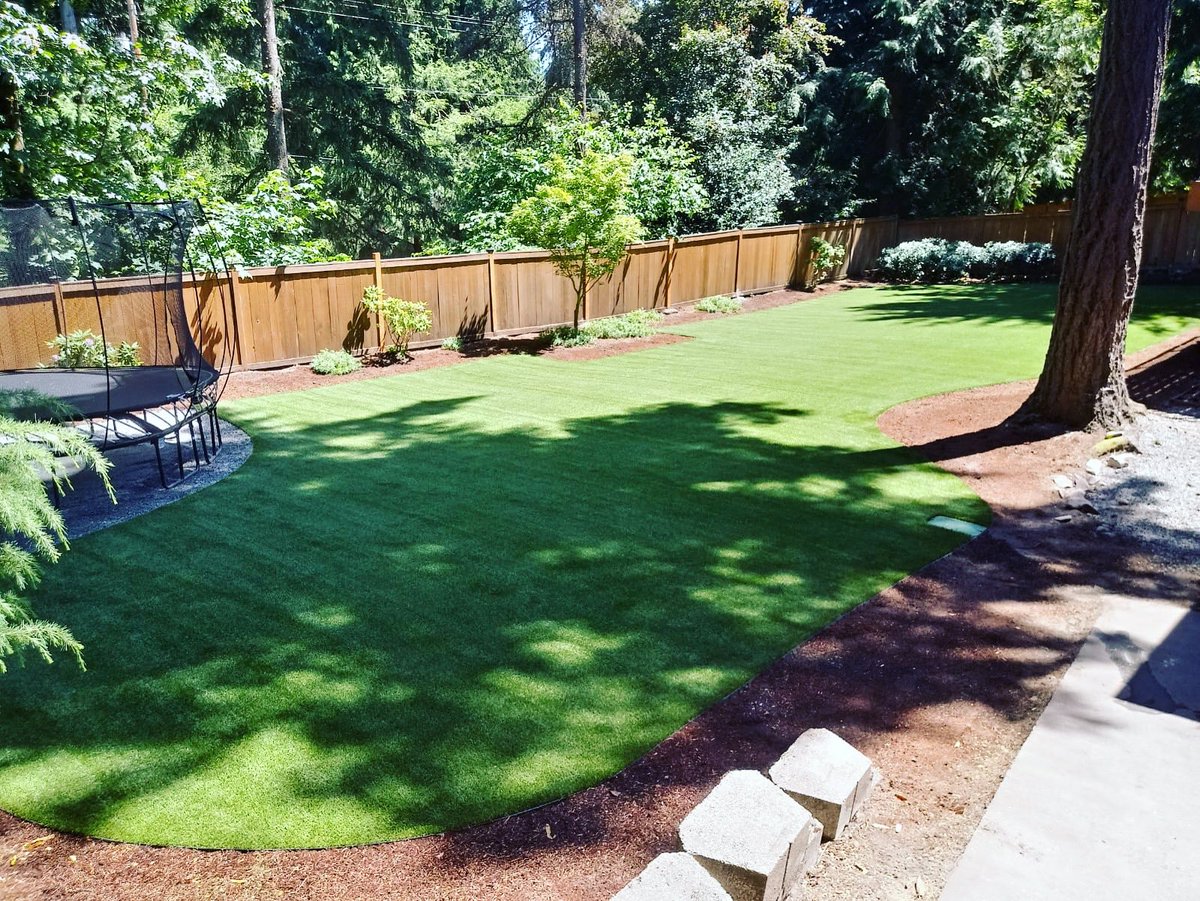 New turf installation! #turf #seattle #syntheticturfnw #yardwork #backyard