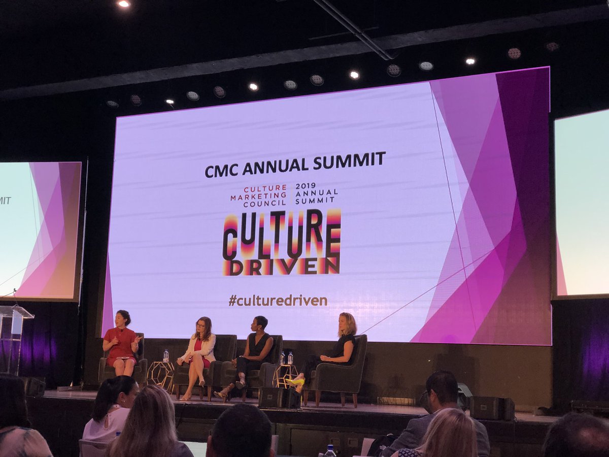 #CultureDriven first time ever all female panel at CMC Annual Summit. Great insights by Valeria Piaggio of Kantar, Meghann Elrhoul of Twitter and LaToya Christian of GroupM and moderated by Mebrulin Francisco of GroupM. Thank you to all on the panel.