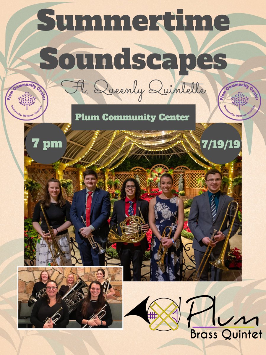 MBuckstein2332's tweet image. I’m excited to collaborate with @misscottermusic and the Queenly Quintette in the next Plum Brass Quintet Concert! #PBQ