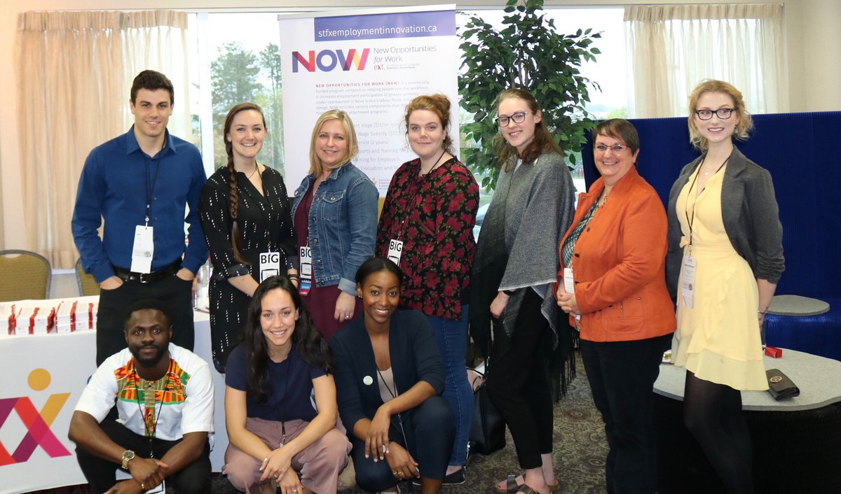 StFXExtension's tweet photo. The Centre for Employment Innovation team had a blast at @theNSCDA Conference last week! A big thank you to everyone who attended our presentations and visited the booth! #nscda2019 https://t.co/60VbJGhRQ1