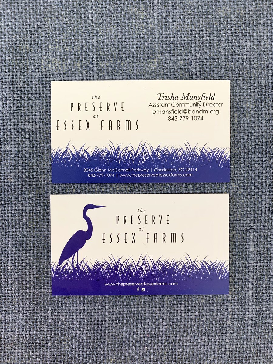KuszmaulDesigns's tweet photo. New business cards are here for The Preserve at Essex Farms! Contact us if you need to revamp your current business cards. https://t.co/EgVUSGGyUi