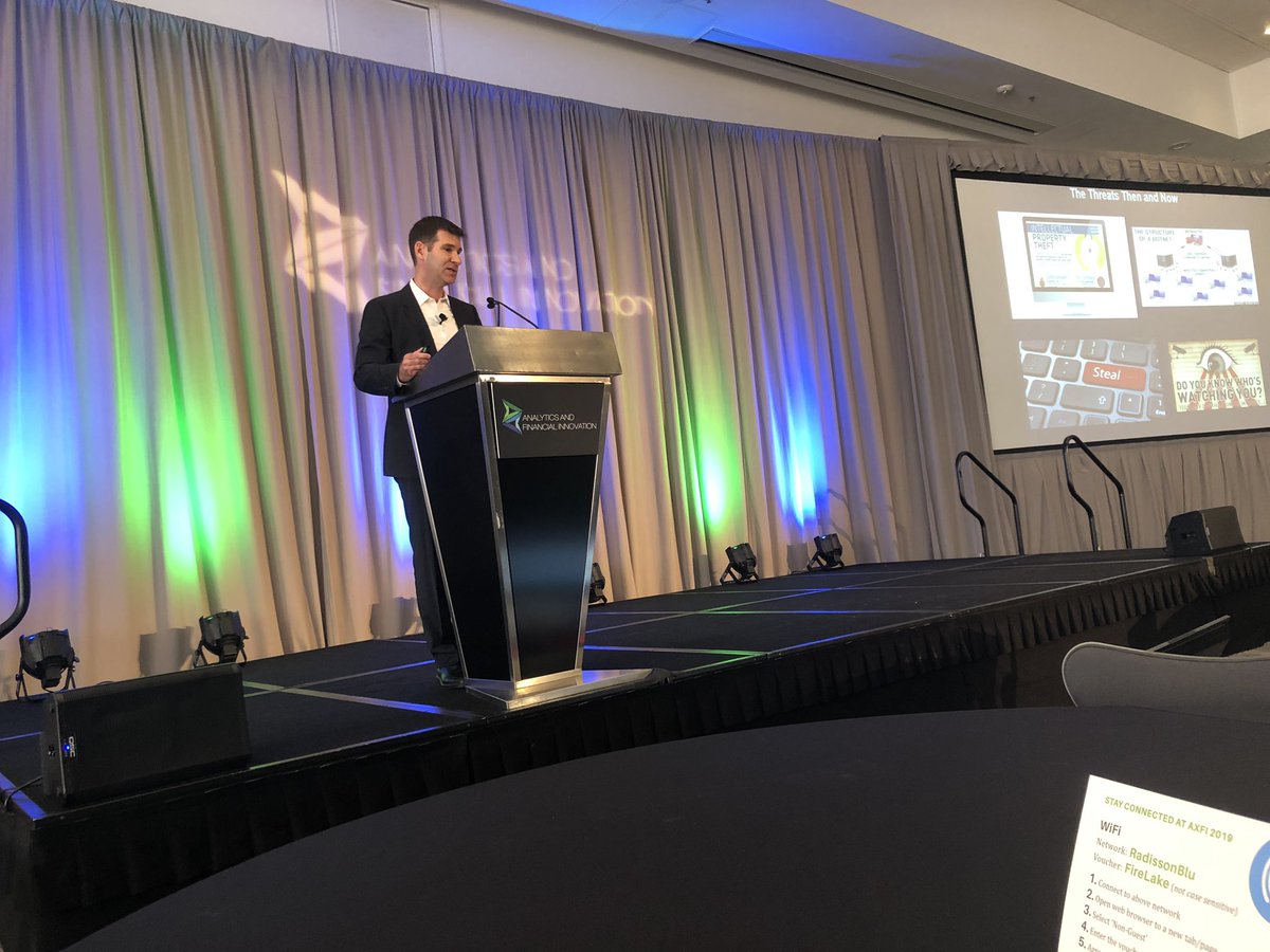 missmetaverse's tweet photo. #AXFI19 Watching @peterwsinger talk #CyberSecurity and #Geopolitics - The Cyber Landscape @AxfiConference https://t.co/FplFp91g8t