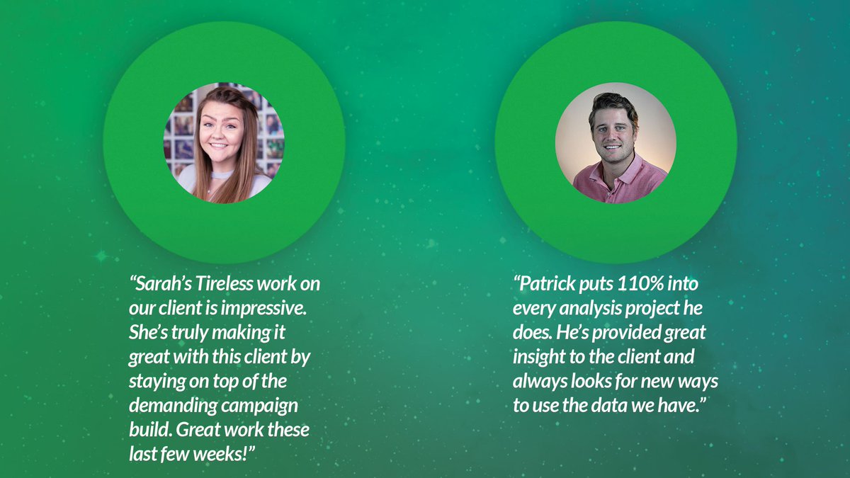 Last week we had two Employee of the Week winners - congratulations Sarah DeBruyckere &amp; Patrick McCaffrey! #evolvedigitallabs #employeeoftheweek #makeitgreat