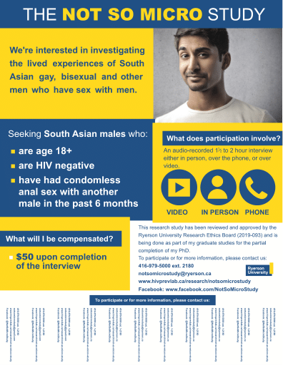 MomentumStudy's tweet photo. Seeking gay, bisexual and queer South Asian Men for the "Not So Micro" Study! This study on #microagressions is being conducted by of our PhD candidates. Please get in touch with Ammaar (notsomicrostudy@ryerson.ca) if interested or share with folks who might be interested! https://t.co/PFhxhyN0YS
