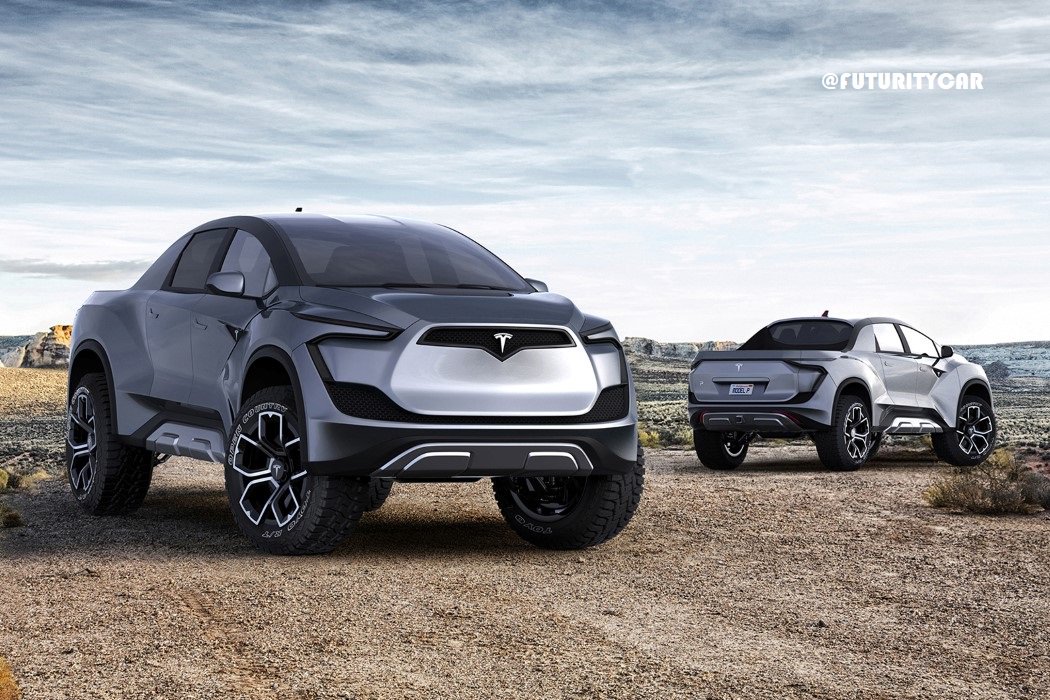 futuritycar's tweet photo. ¿Será éste el futuro pickup de Tesla?Tesla Model P Concept, diseñado por Emre Husmen, promete unos 800 km de autonomía, tracción total, 2 motores eléctricos, 6 plazas y suspensión autoregulable entre otros #tesla #modelP #pickup #offroad #4x4 #concept #design #newcar #futuritycar https://t.co/D67IVUZBnu