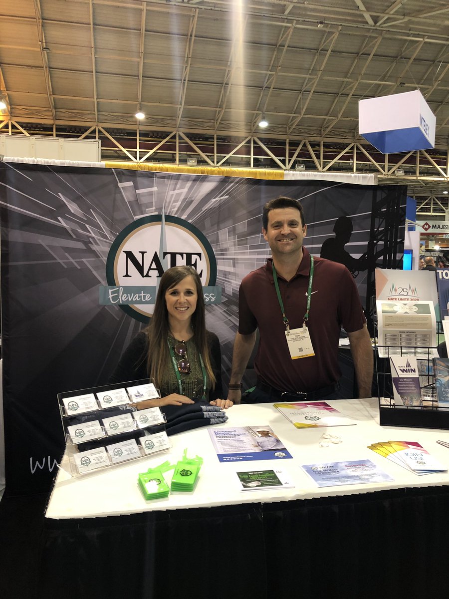 NATEsafety's tweet photo. Member Services Committee Chairwoman @MillerJordyn from @MillerCo_Inc and Executive Director Todd Schlekeway are holding the fort down at the NATE booth today at the 2019 @ASSPSafety Conference and Expo in New Orleans, LA. Stop by booth #1461 to say hello! #NATE #ASSP2019 https://t.co/Fxxb1XtSl7