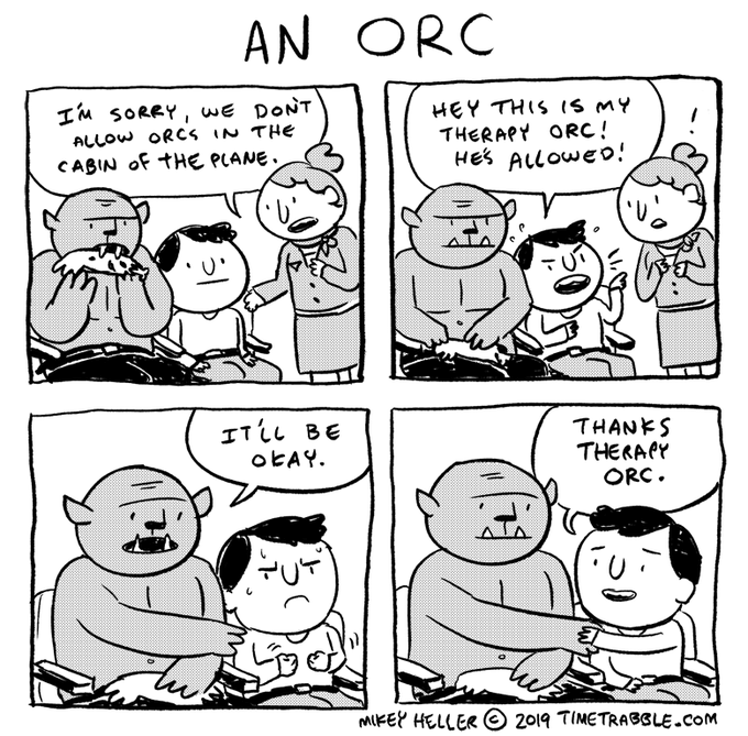 i drew a comic about an orc 