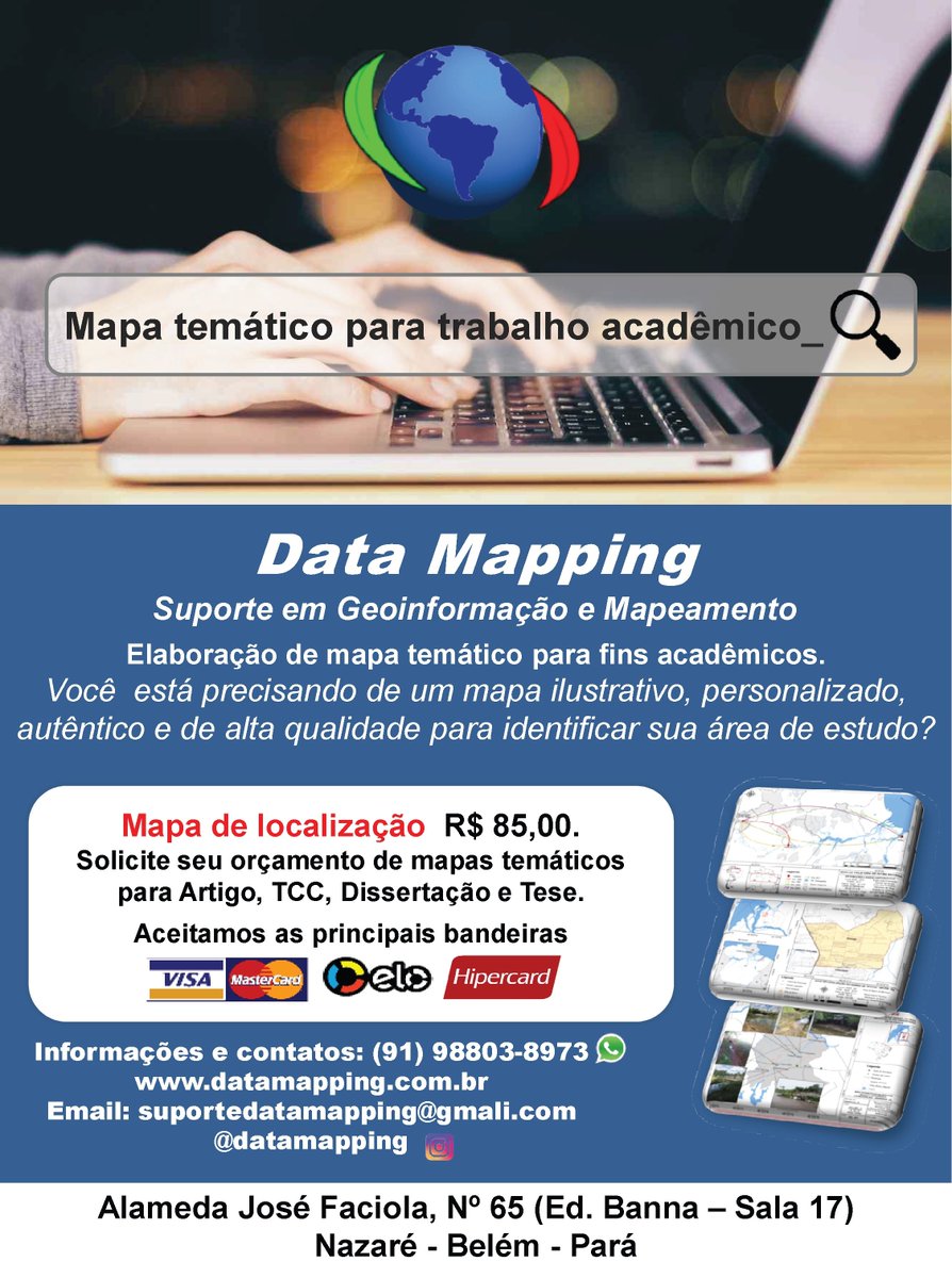 datamapping_br's tweet image. Precisando identificar a área onde você desenvolveu sua pesquisa?
Data Mapping - suporte em geoinformação e mapeamento.
Não se esqueça de visitar nosso blog:
datamappingbr.blogspot.com

#mapas #tcc #monografia #dissertação #Tese #graduação #especialização #Mestrado #Doutorado