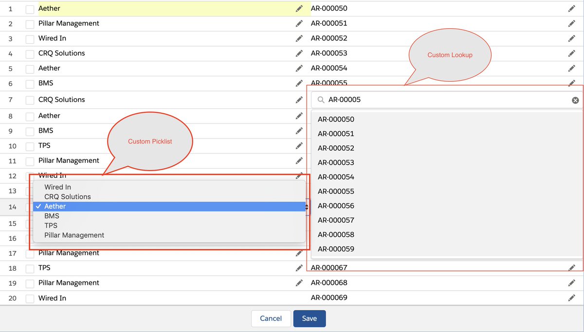 ksr007's tweet image. Finally we made it. LWC Datatable with custom picklist and lookup supported.
Coming soon detailed blog. @tmay25 @SitetrackerInc @amber9904 @danieljpeter @rakeshistom @KevinJHill @WadeWegner @MarkMastersonSF #lightningwebcomponent