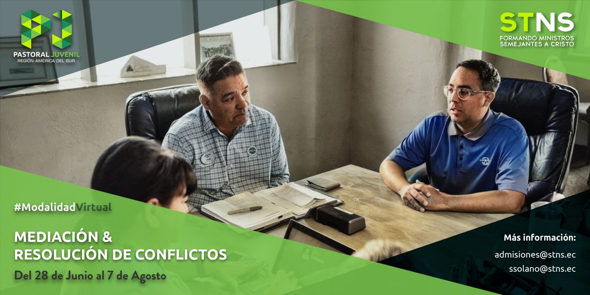 Aprender a controlar las situaciones difíciles entre hermanos.

INSCRIPCIONES ABIERTAS... #BachilleraroEnTeología #ModalidadVirtual #STNS #Seminaristas

Más info:
Correo: admisiones@stns.ec
Teléf.: (+593) 022 485 785
