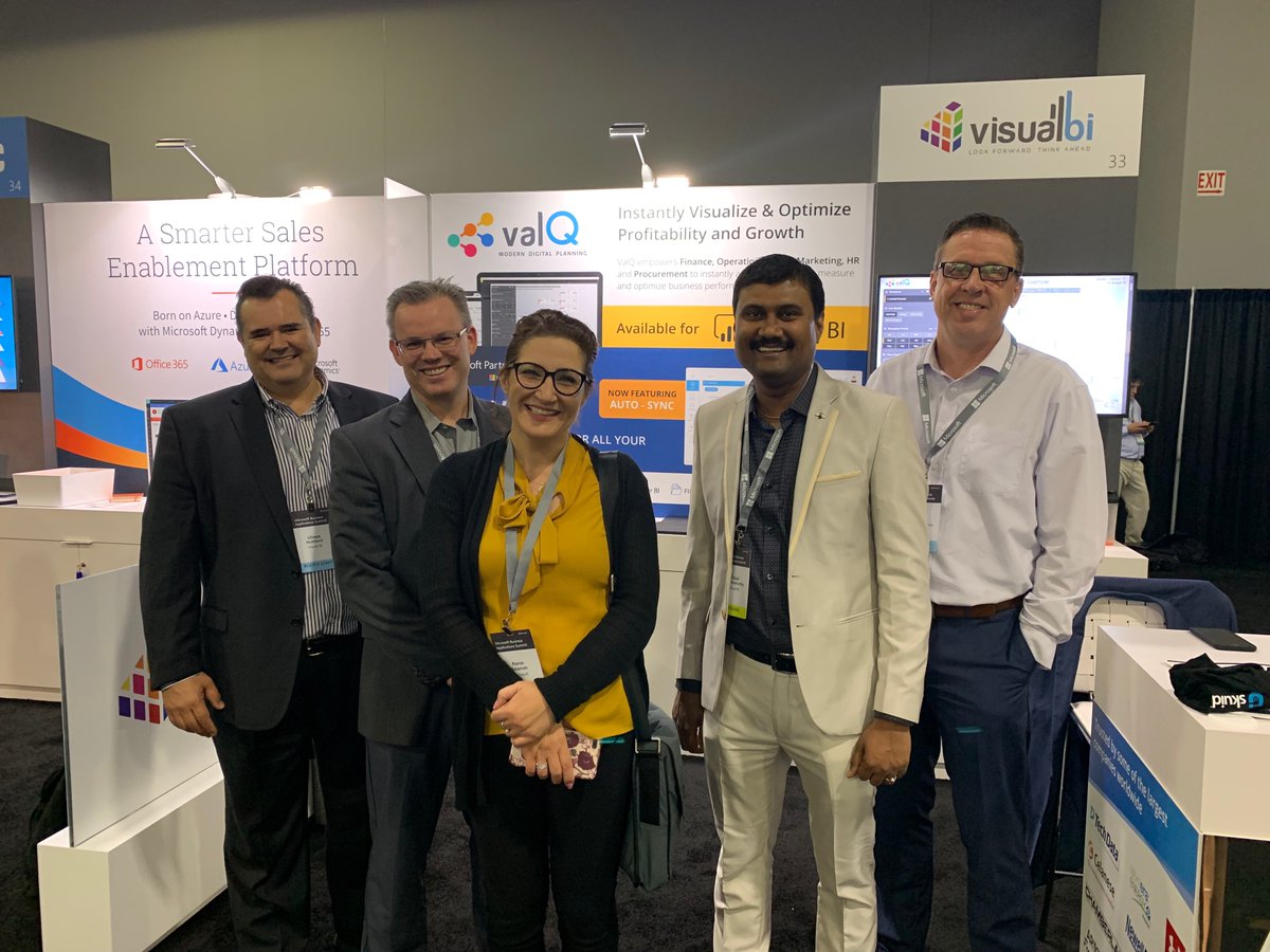 Visual_BI's tweet photo. Meet the @Visual_BI team in booth #33 @ the #MSBizAppsSummit, today at #Atlanta. We are stoked to showcase #ValQ for #PowerBI. Thank you for dropping by @rsalameh https://t.co/iQhks6sllc