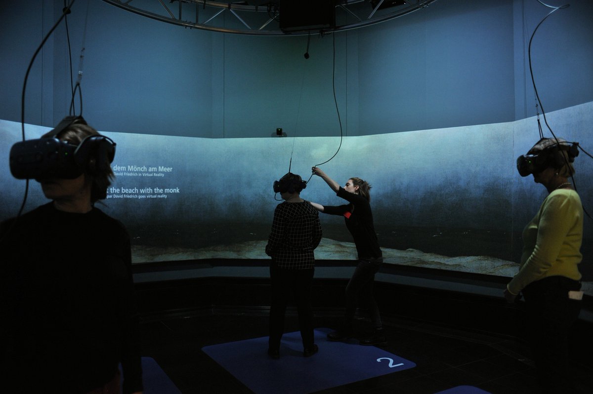 htcvive's tweet image. &quot;The painting was radically changed at one point.&quot; Retrace the creation of the world&apos;s most iconic paintings &quot;The Monk by the Sea&quot;, by Casper David Friedrich in a VR experience brought to you by #HTCVIVEArts at the Alte Nationgalerie in Berlin arts.vive.com/us/our-project…  #HTCVIVE