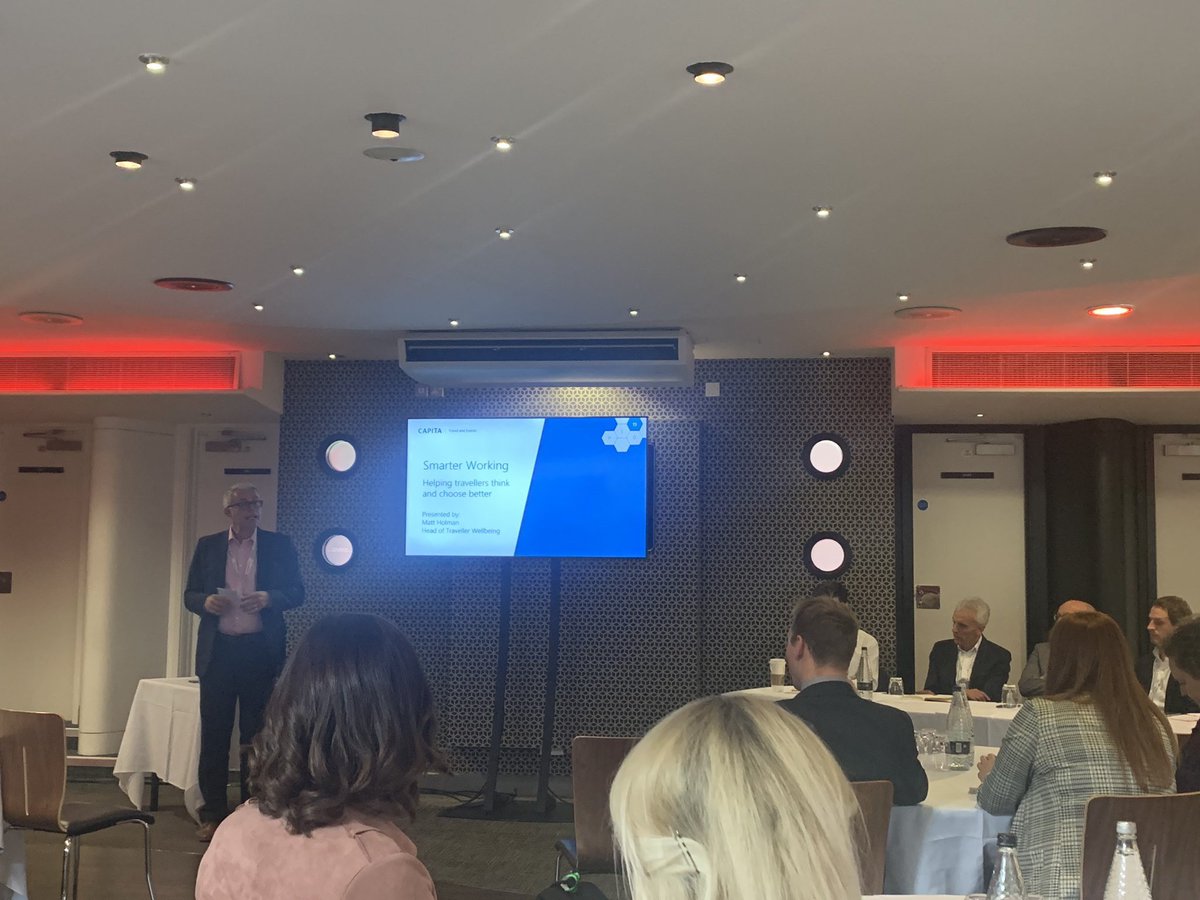 simpilalife's tweet photo. Great to be involved in the @CapTravelEvents @CTEPartners day today talking about Smarter Working and Traveller Wellbeing. #ctepartners #cteped @Matt_Simpila - continuing the discussions about providing greater awareness and support to travellers. https://t.co/WJ2gyAiy51