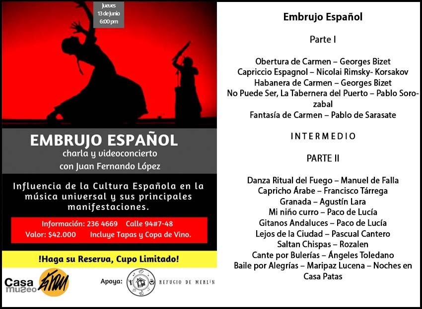 MaestroGrau's tweet photo. Invitación especial para este jueves 13 de Junio en CasaGRAU: Embrujo español, charla y videoconferencia con Juan Fernando López.

No se lo pierdan! https://t.co/aJ6NqVavSz