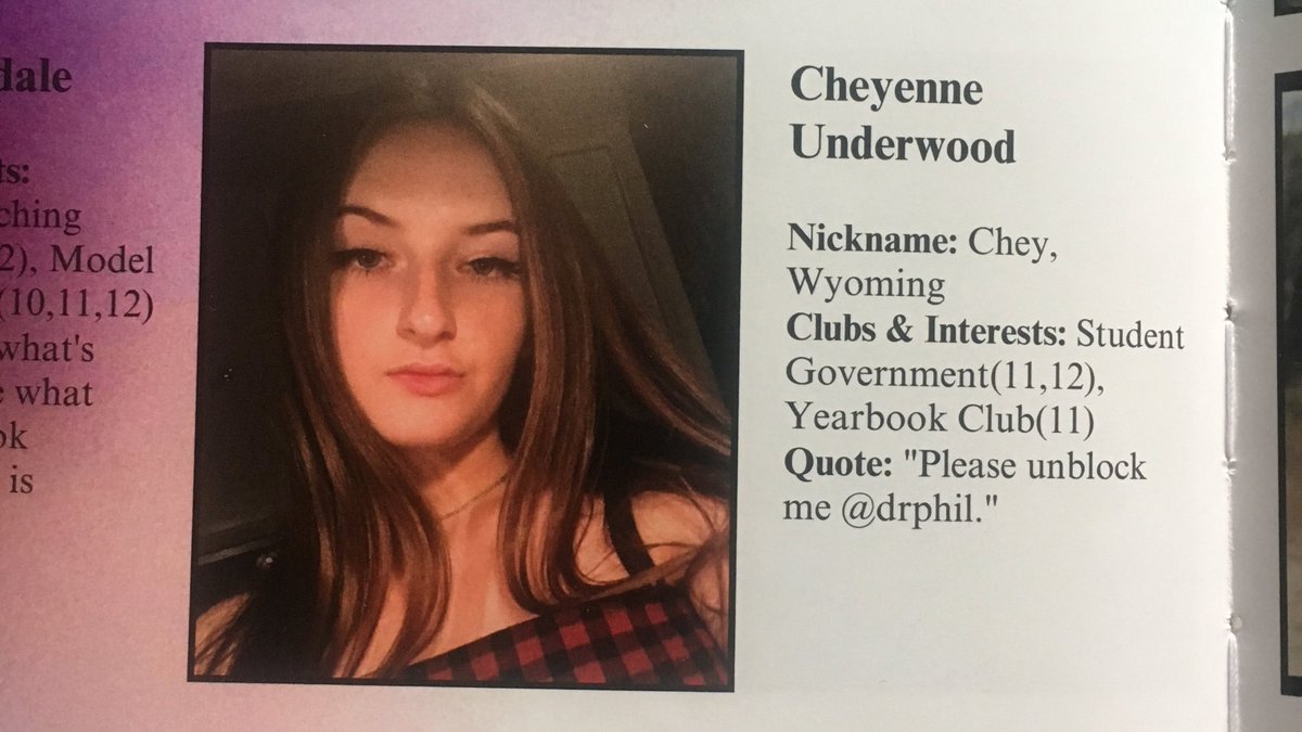 i had to take our instagram beef to the yearbook. <a href="/DrPhil/">Dr. Phil</a>