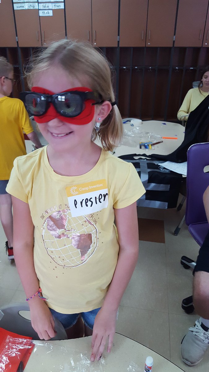InquiryEdu's tweet image. Day 1 of innovation force @ Camp Invention. Creating superhero personas to stop the Plagerizer