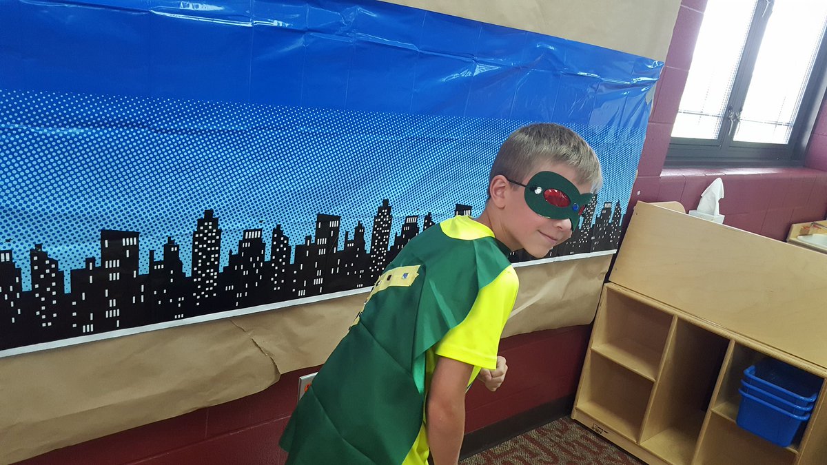 InquiryEdu's tweet image. Day 1 of innovation force @ Camp Invention. Creating superhero personas to stop the Plagerizer
