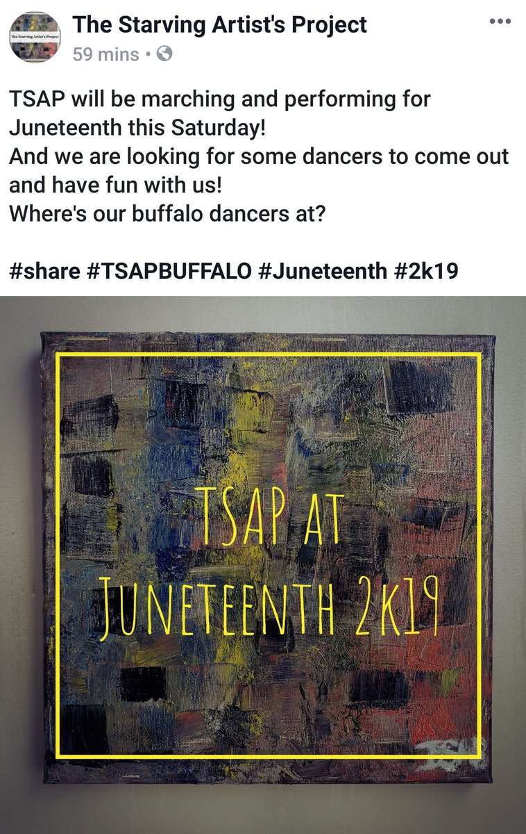 PickyLeePrickly's tweet photo. There's something big brewing in Buffalo 💕

#Juneteenth #music #Buffalo #art #summer #2K19 #TSAPBUFFALO https://t.co/DeSrQgrref