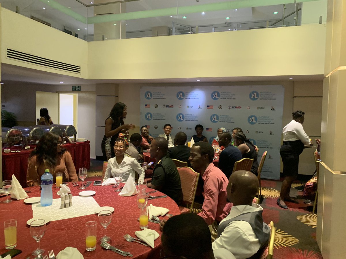 warab18's tweet photo. #WestCon19 Welcome Dinner for @WashFellowship @WestAfricaMWF Alumni from Across Africa and arrive Ghana enthusiastic to engage in discussing solutions to barriers to education. #WARAB18 #MWFCon19 https://t.co/yrOJndEZDU
