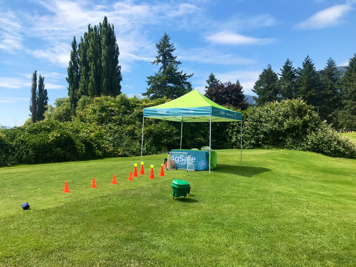 EmilyAgSafe's tweet photo. @AgSafeBC is at the chicken golf tournament today. Come by hole 14 for games and prizes ! https://t.co/2faSSAHL3N