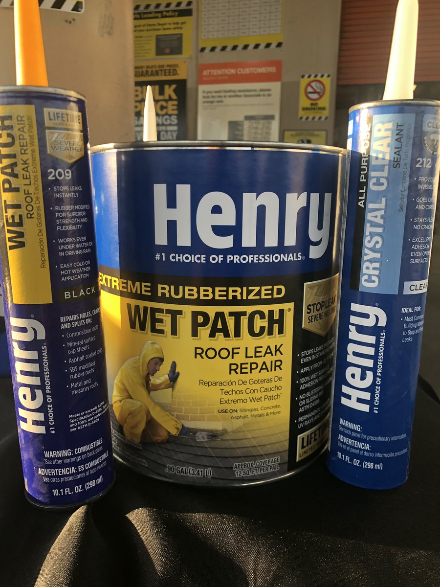 DDGage24's tweet photo. Have you noticed a new roof leak El Paso? Stop by your local Home Depot and pick up some Henry Wet Patch to fix those leaks. Contractors, Building Owners, Property Managers and ISD don’t forget to ask about a free Roof Walk from a Henry Professional. https://t.co/AyrbDQ6FKS