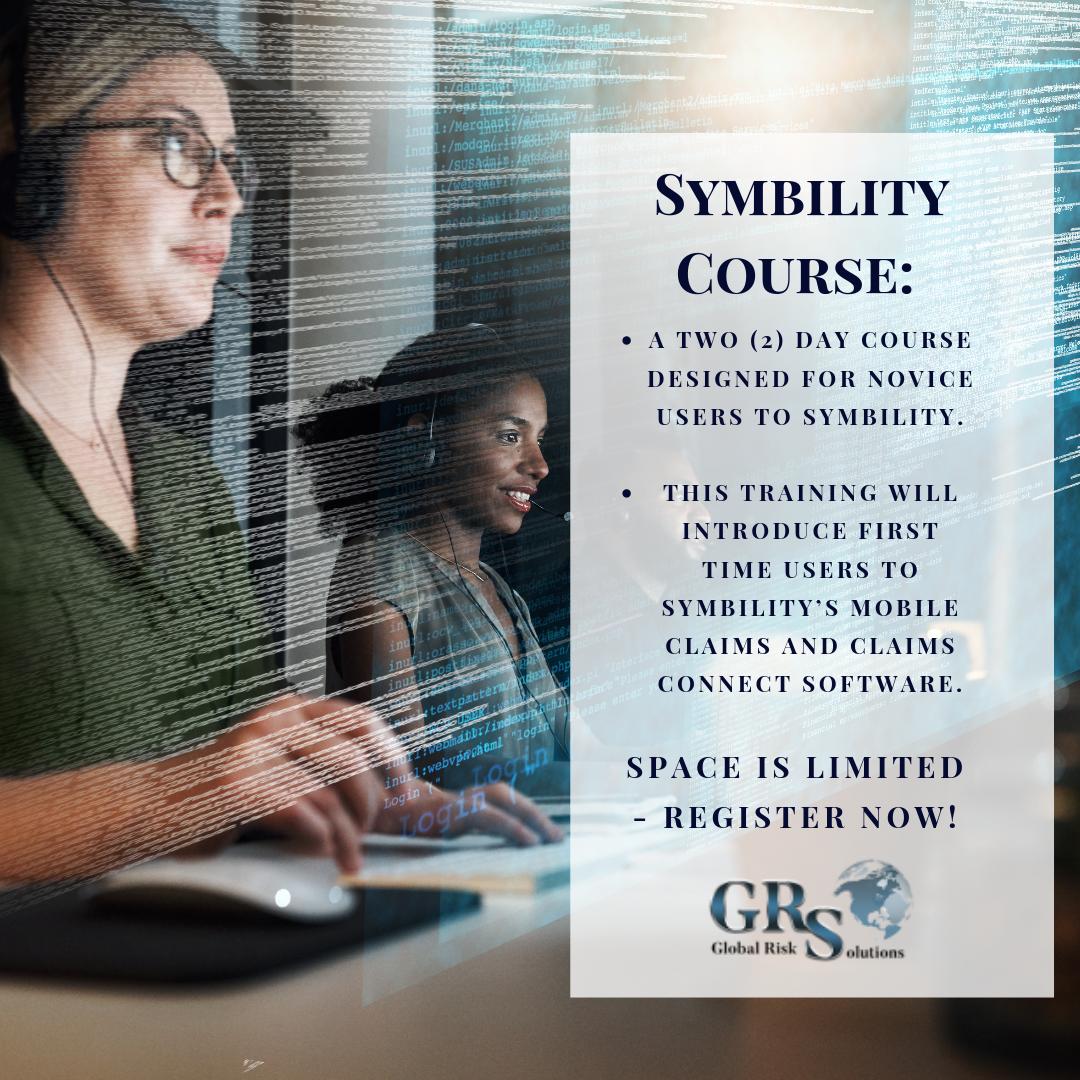 GRSAdjusters's tweet image. This two day course will introduce first time users to Symbility’s Mobile Claims and Claims Connect software. This course is presented by #Symbility - June 26th and 27th at our Jacksonville Training Facility. Sign up today! 
globalrisksolutions.com/newsmedia/trai…
#PeopleProcessTechnology #GRS