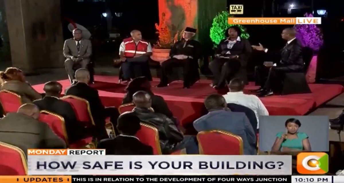 NgongThe's tweet photo. How well are you prepared for A disaster Live from  The Greenhouse Ngong Road #TheMondayReport
with Mashirima Kapombe and Travor https://t.co/fZXF00R1Y6