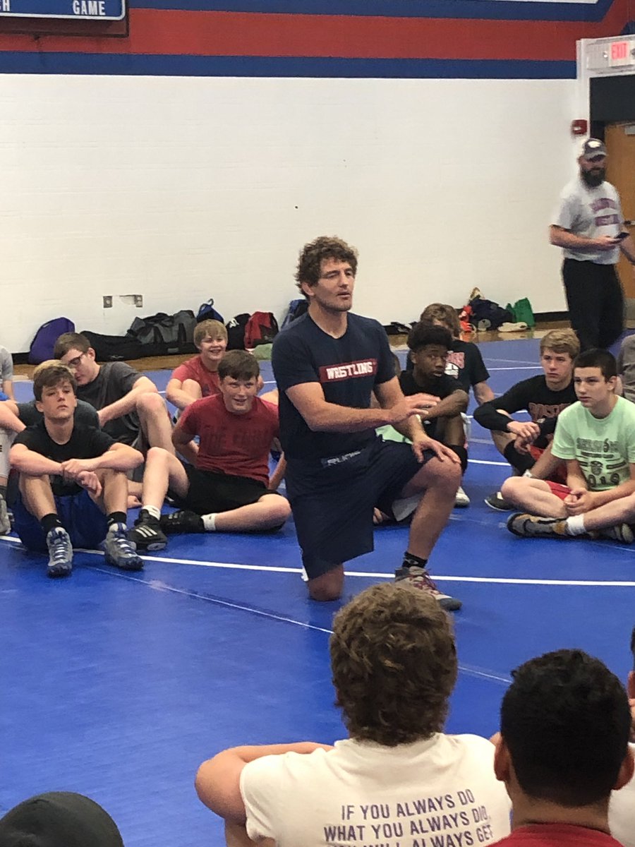 <a href="/Activities_HHS/">Holden Activities</a> wresting learning from the legend <a href="/Benaskren/">Funky 🇺🇸🇺🇸🇺🇸</a> today at Session 6 wrestling camp in Iowa! Awesome for our kids to learn from a 2x National Champion with a 19-0 mma record!