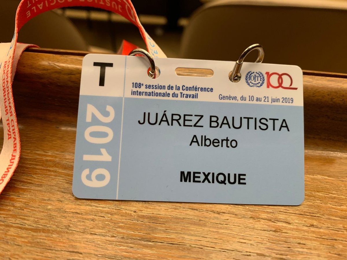 FederacionAJB's tweet photo. Conmemorando el centenario de la Organización Internacional del trabajo y la 108 conferencia internacional @AlbertoJuarezB https://t.co/3HZeZTT27w