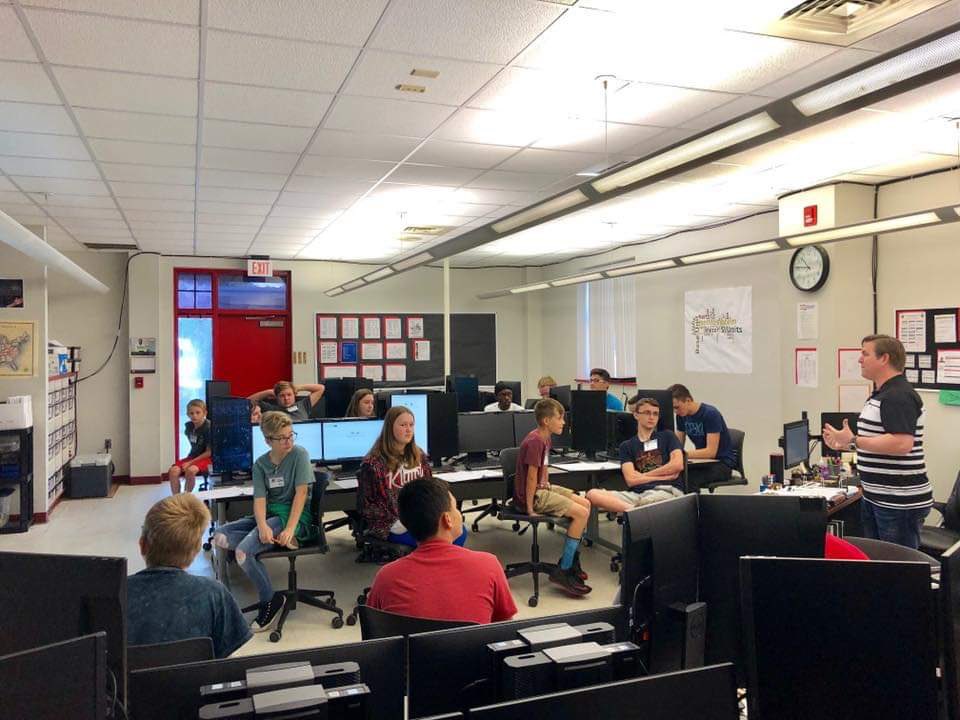 HSUFoundation's tweet photo. @HSUFoundation's summer camp programs are off to a great start with #AFACyberPatriot. This morning, we were honored to welcome our campers with a special visit from a sponsor representative of @its_intuitive and professional cyber mentors from Eglin AFB and Hurlburt Field. https://t.co/x9QkY3xRg4