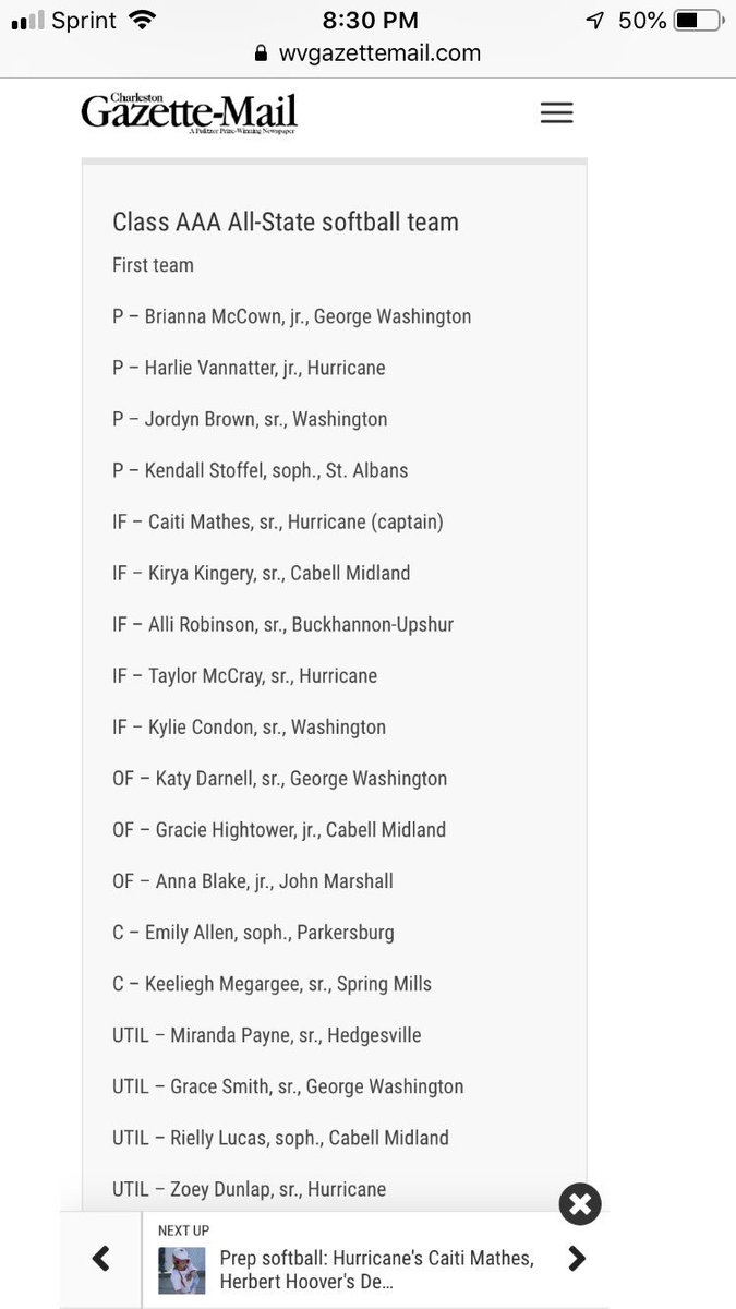 SMHS_Softball_'s tweet photo. Congratulations to Keeleigh Megargee for making the AAA All-State First Team! Keep up the great work 🥎 👏 @KeelieghM https://t.co/9v1RQjCtjv