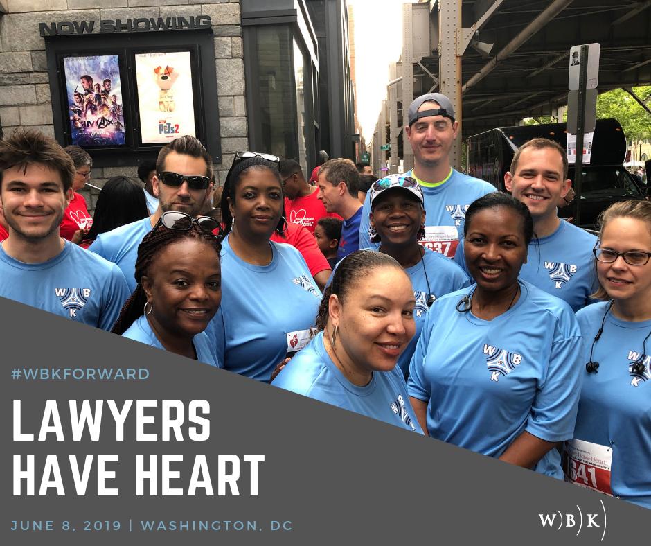 WBKLaw's tweet photo. Congratulations to @WBKLaw's Team #WBKForward on participating in the 2019 @LHH10K — raising money for @American_Heart. #RUNLHH https://t.co/FszN5Zfqzl