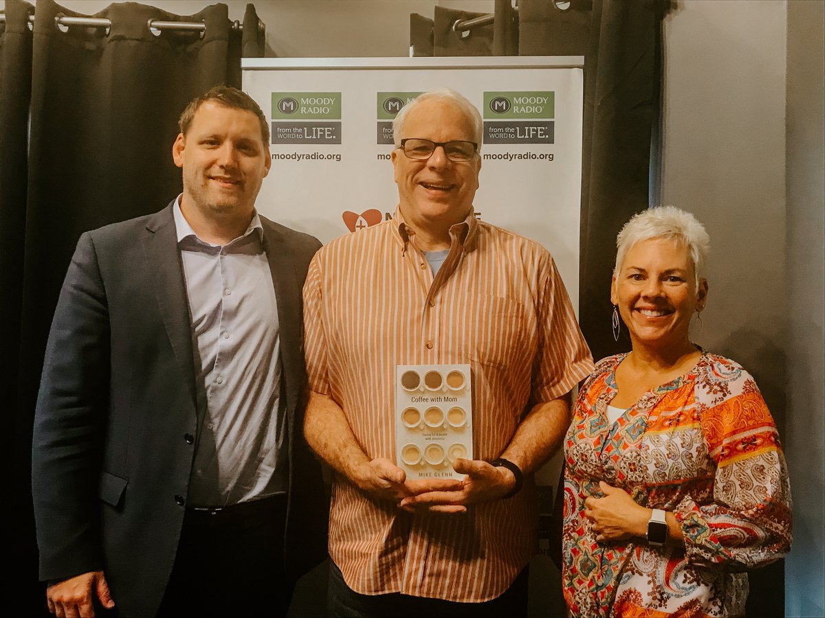 mikeglenn's tweet photo. Thank you, Solomon and Dawn, at Moody Radio for having me to talk about Mom and dementia. I appreciate your support in #CoffeeWithMom and for sharing your own journeys you’re walking with your loved ones! https://t.co/ebfjNdNALB