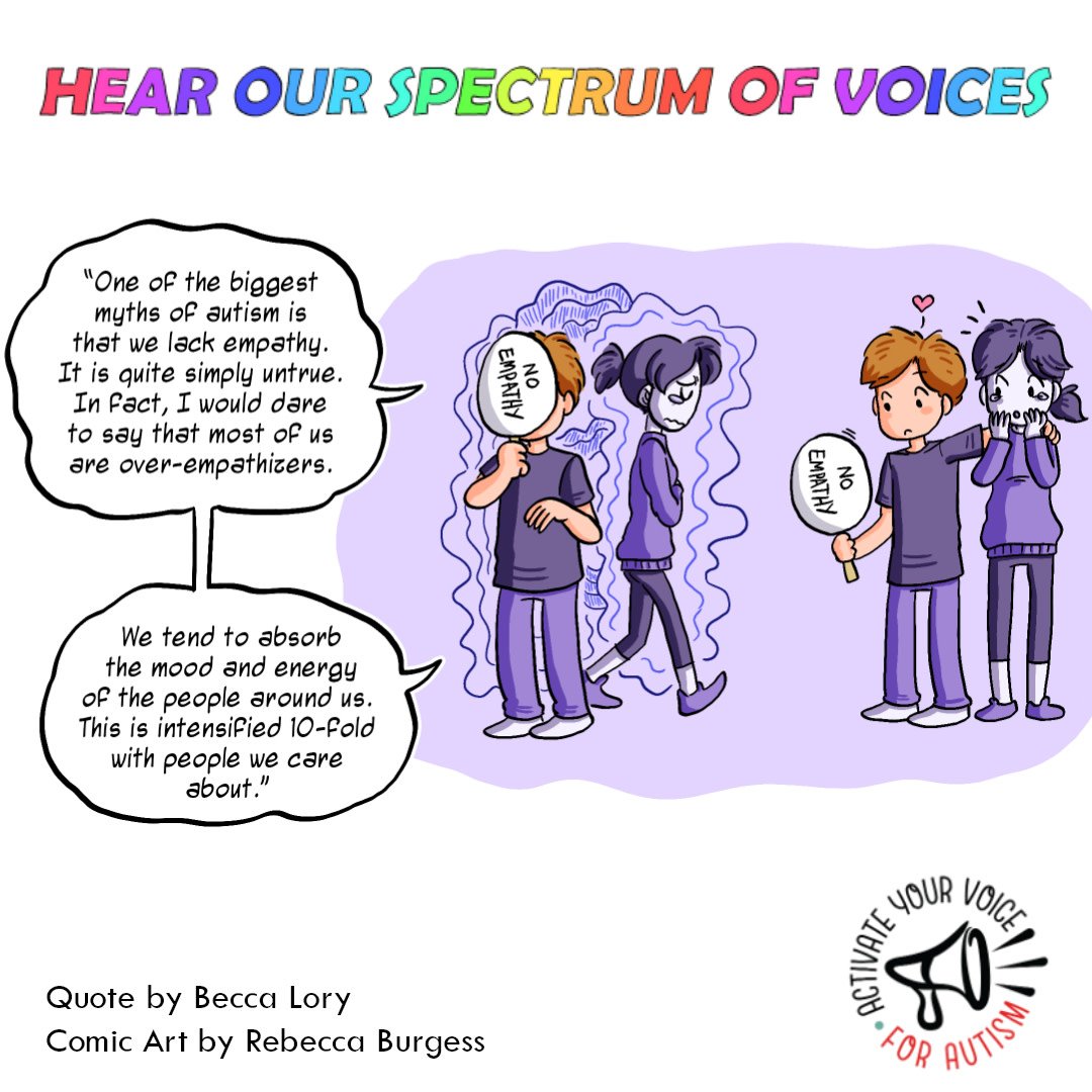 ZOOMAutism's tweet photo. Get @GeekClubBooks FREE #ActuallyAutistic #SpectrumVoices Comic featuring powerful advocate quotes from @BeccaLoryCAS @EDalmayne @NeuroRebel @AgonyAutie and more! Amazing llustrations by autistic artist #RebeccaBurgess #Activate4Autism https://t.co/qYzxxRVbO2 https://t.co/MK2JElVwyq