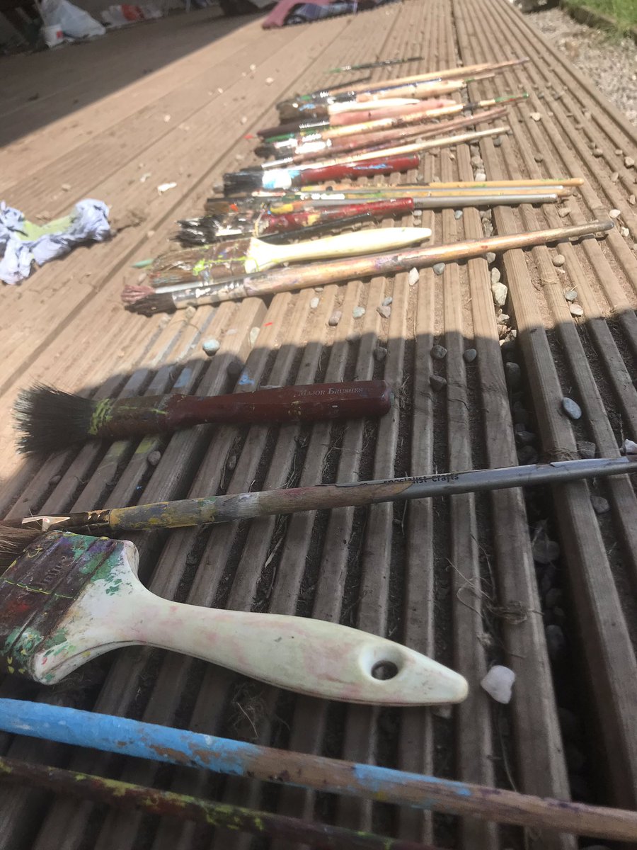 GargunnockP's tweet photo. Painting has begun! One third of the school had hands on time today and they’ve made an amazing start! Massive thanks to Mrs H for overseeing this. #OLZ #Teamwork https://t.co/GOtOCU3JyK