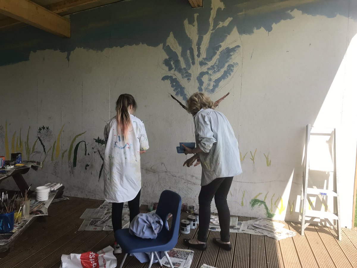 GargunnockP's tweet photo. Painting has begun! One third of the school had hands on time today and they’ve made an amazing start! Massive thanks to Mrs H for overseeing this. #OLZ #Teamwork https://t.co/GOtOCU3JyK