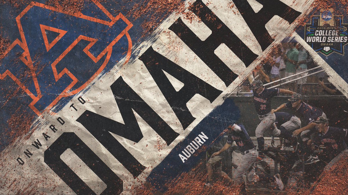 NCAABaseball's tweet photo. THE TIGERS ARE HEADED TO OMAHA! 

@AuburnBaseball secures a spot in the College World Series after a dominating performance over North Carolina! 

#CWS https://t.co/XgwHtOJNbH