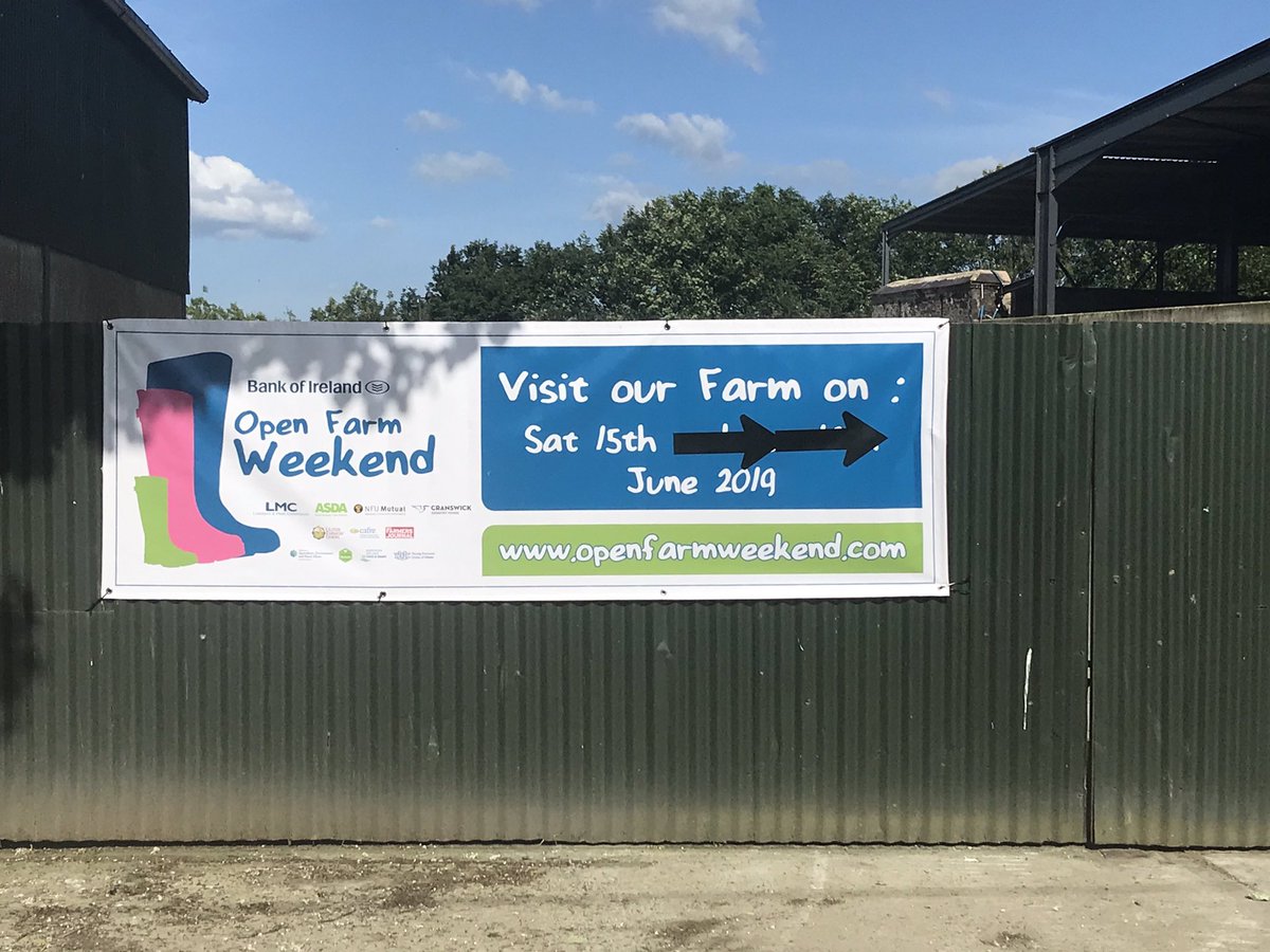 All set for @BOIopenfarm this Saturday. Great to have local producers @ballyliskarmagh @WhitesOats & @omalleysfarm joining us along with @DunbiaGroup @DevenishNutri @RSPBNI & @Hsenigov - should be a great day!