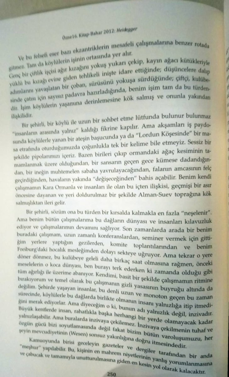 burakarli's tweet photo. "Niçin Taşrada Kalıyorum?"
 Martin Heidegger https://t.co/IpgFruoG80