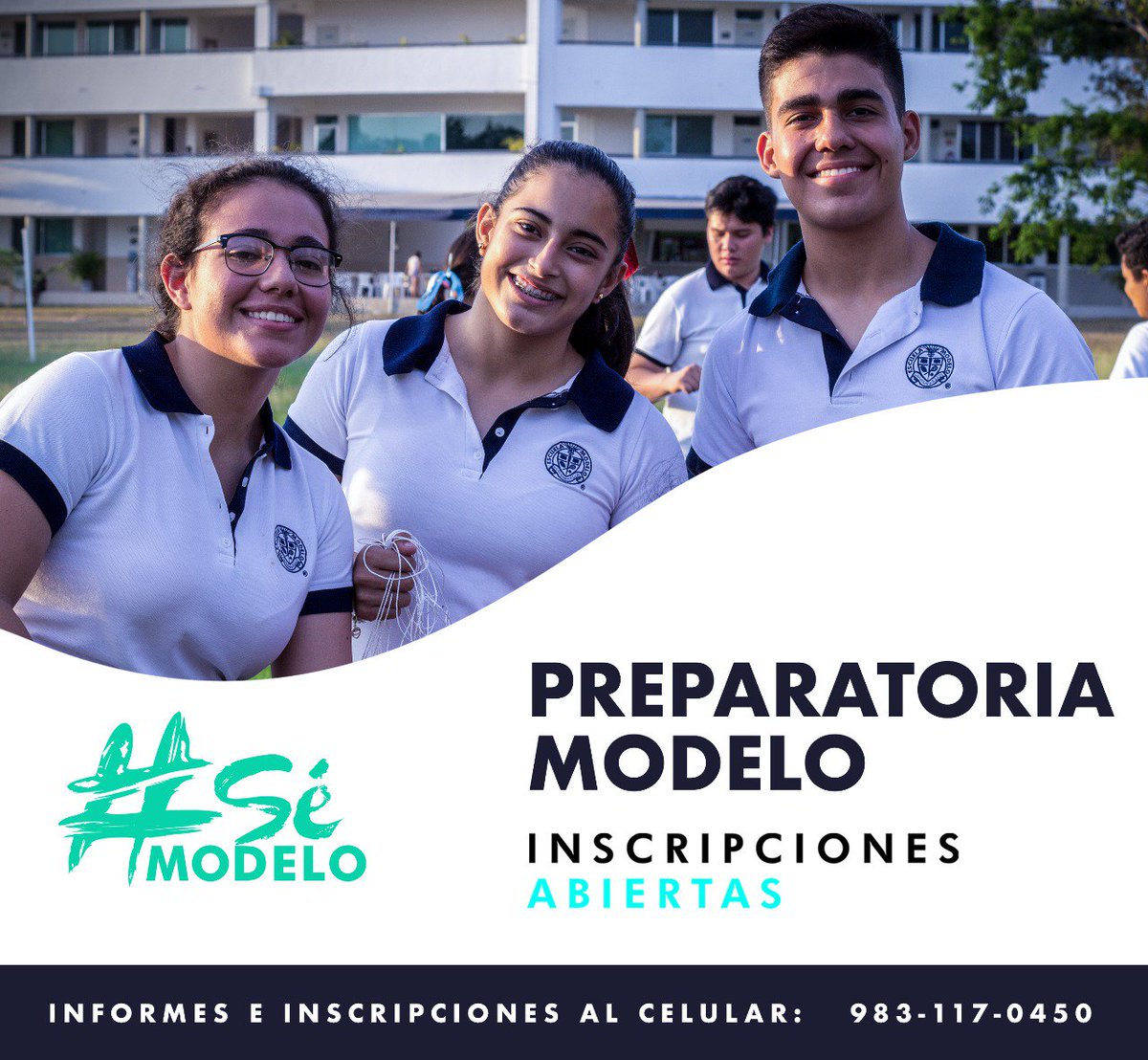 unimodelo_ch's tweet photo. ¡Construye tu futuro!
Ciclo escolar 2019-2020. Iniciamos en agosto. 👈
#PrepaModelo #Chetumal #Bacalar #Bachillerato #QuintanaRoo #Belize https://t.co/ZaLdGurOSW
