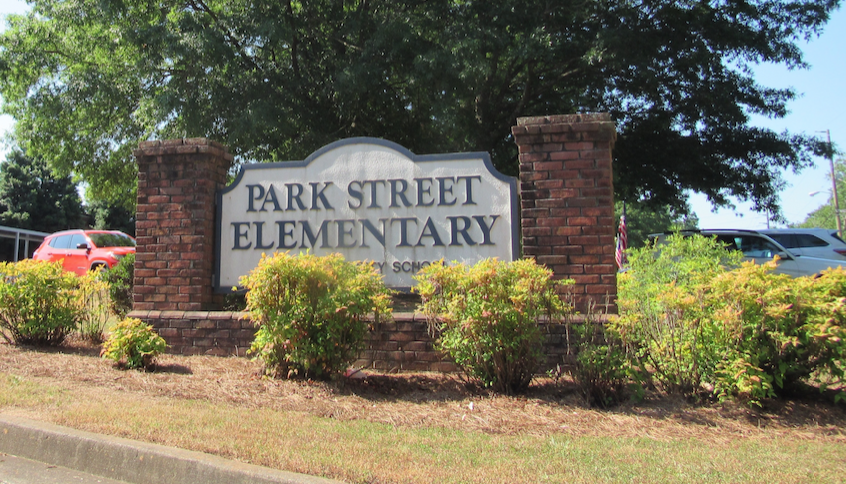 The parade steps off about 10 AM on July 4. The staging area is not too far from Park Street Elementary School, where  #MrFloyd attended 1-8th grades. The new Park Street opens in 2020. I wonder if they have anyone in mind to cut the ribbon?